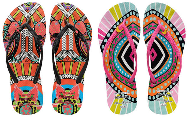 So psychedelic: The Havaianas x Mara Hoffman flip flops collab